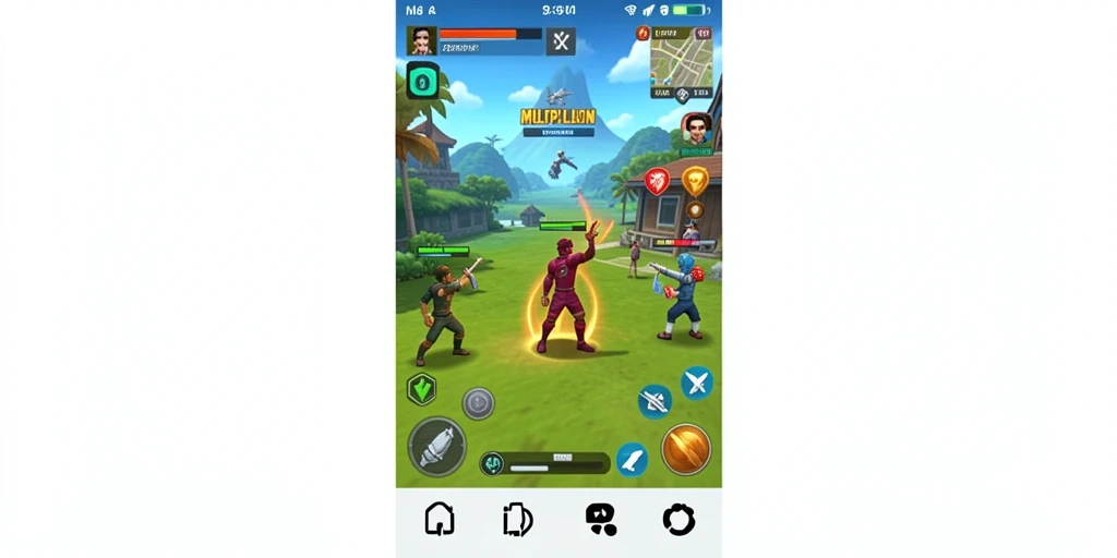 Antarmuka menarik dengan pilihan game yang beragam.