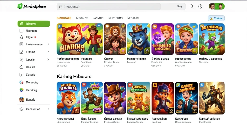 Tampilan antarmuka permainan yang intuitif dan menarik.